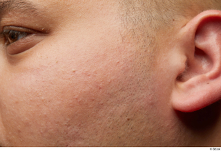 HD Face Skin Ronaldo Biggato cheek ear face skin pores…